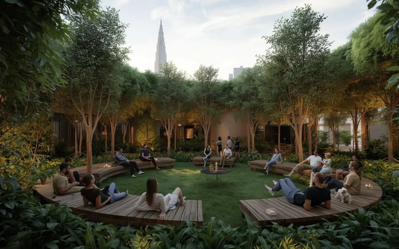 LeafAir microforest lounge concept.
